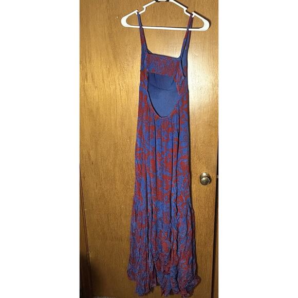 MADEWELL Empire Waist Tank Maxi Dress Sz 0 Red And Blue Floral FLAWED - READ - Picture 9 of 11